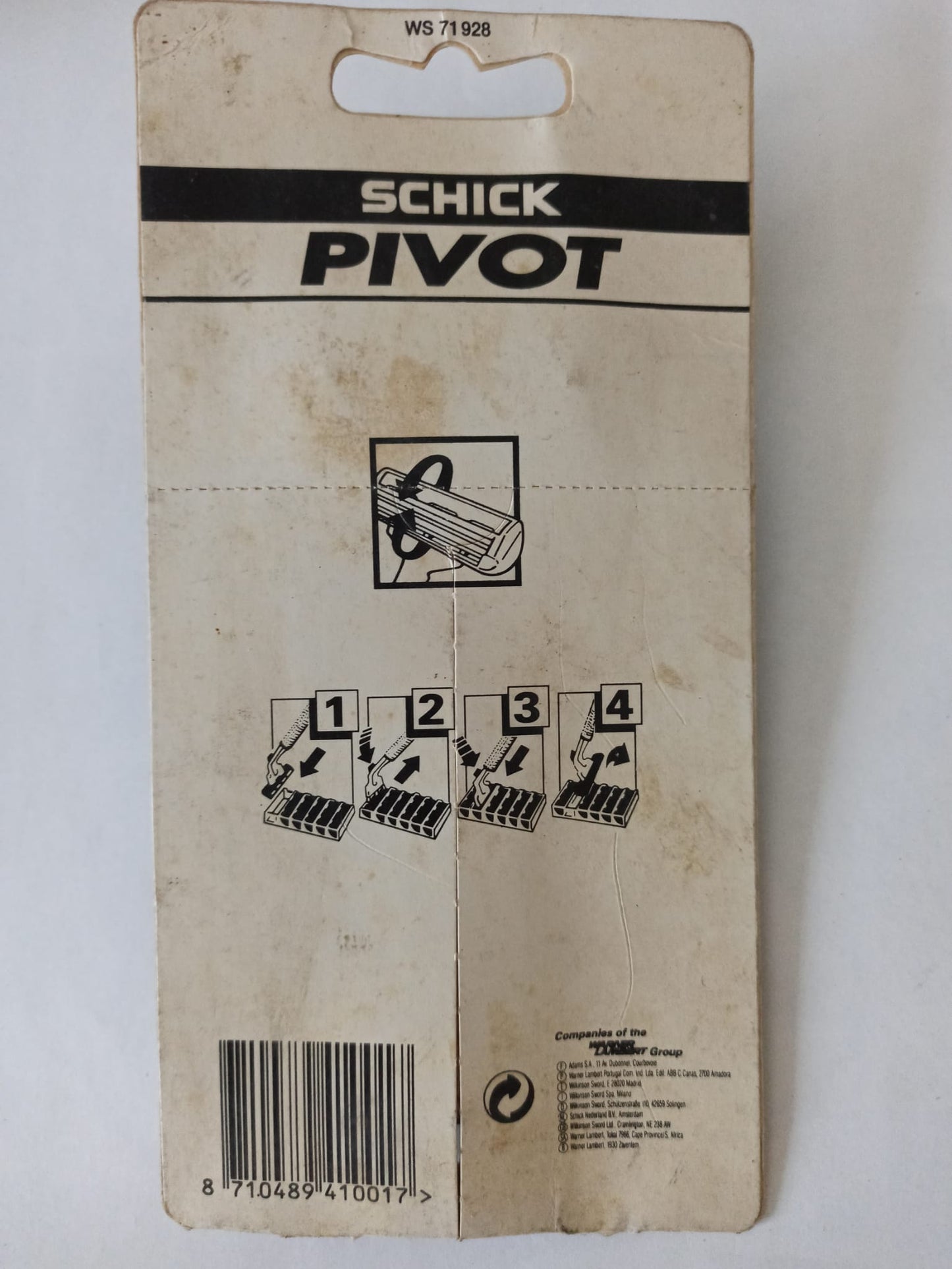 Schick (Wilkinson) Pivot Razor – Metal Handle – Vintage BNIB – 1 Blade Included
