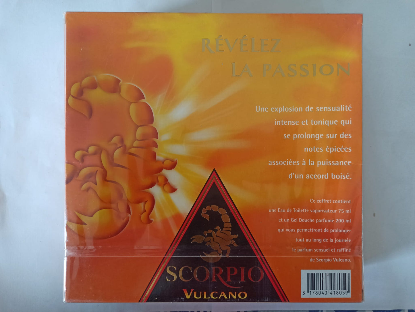 Scorpio Vulcano Eau de Toilette 75ml + Shower Gel 200ml Gift Set – New Sealed