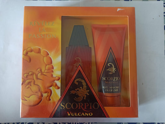 Scorpio Vulcano Eau de Toilette 75ml + Shower Gel 200ml Gift Set – New Sealed