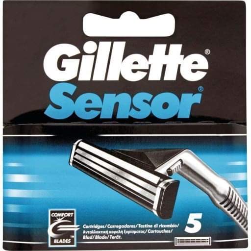 Gillette Sensor Twin Blade Refill Cartridges (5 Pack)
